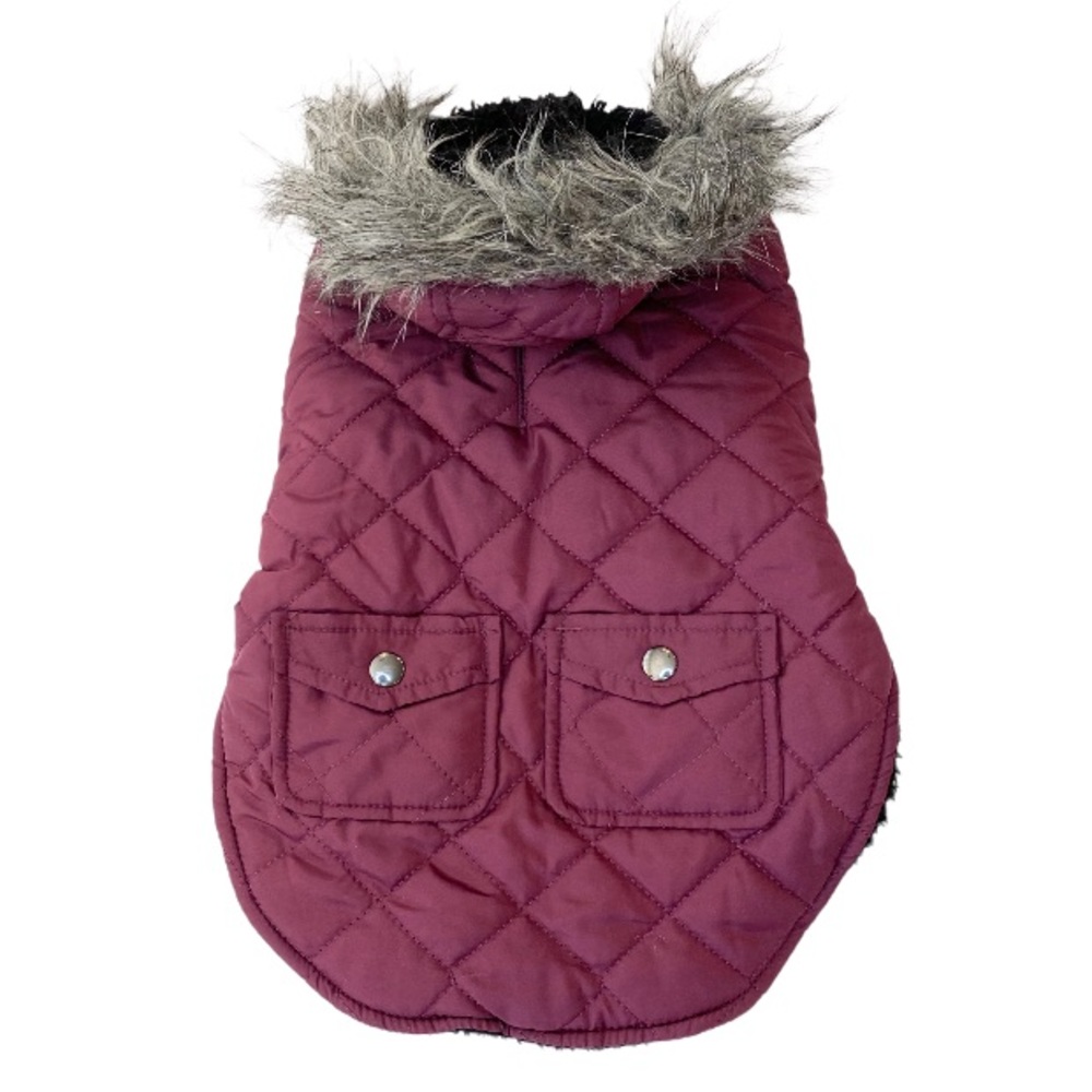 Bailey & Bella Quilted Purple Dog Parka Jacket